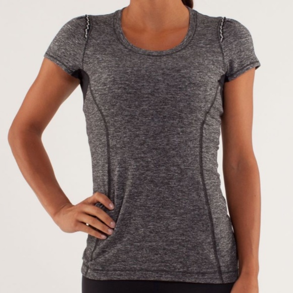 lululemon athletica Tops - lululemon Star Runner Body-Mapped Black & Gray Top